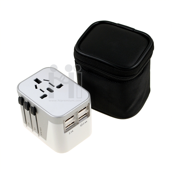 俷š International Travel Plug Adapter  <br>4 Port USB Travel Charger