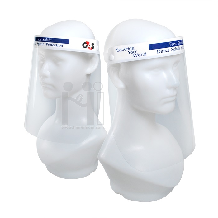 Face Shield อย่างหนาเกรดเอ<br> หน้ากากใสป้องกันเชื้อโรคพิมพ์โลโก้สั่งผลิตใหม่