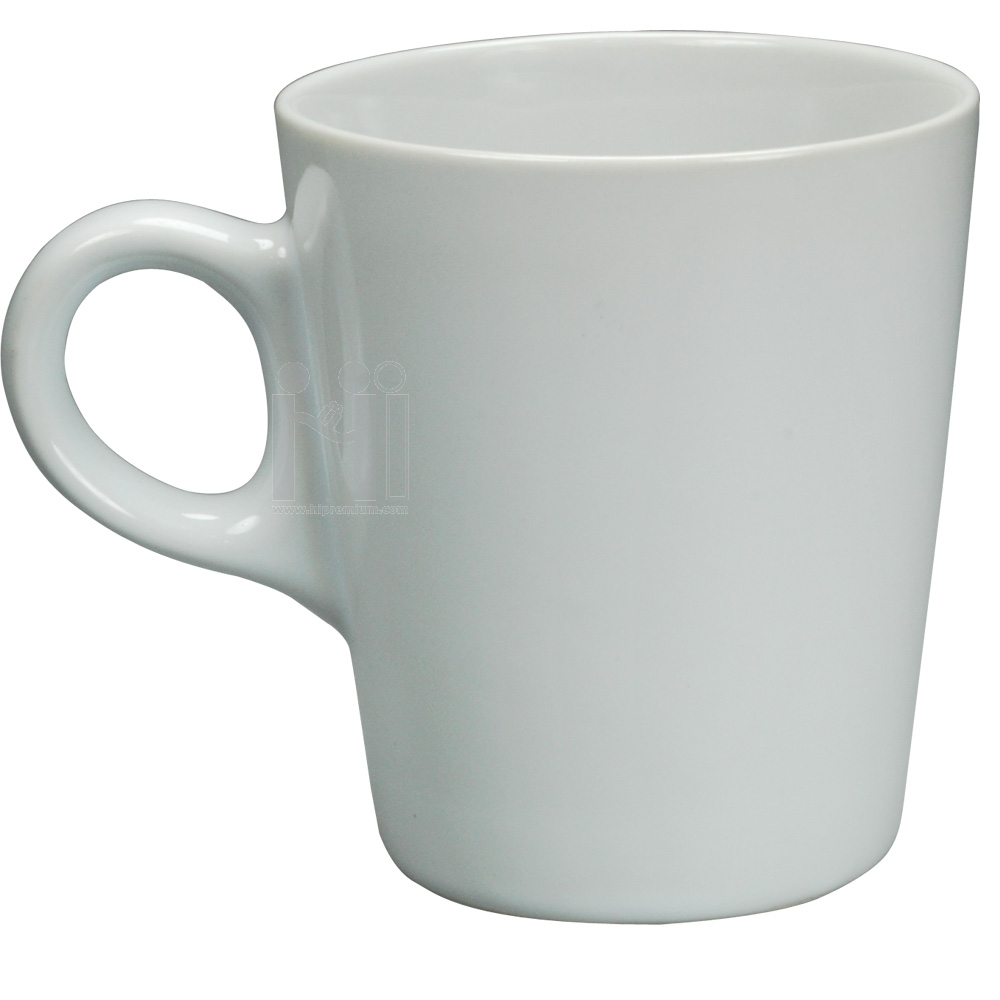 แก้วมัก แก้วกาแฟเซรามิกมัค แก้ว mug สีขาวสกรีนโลโก้