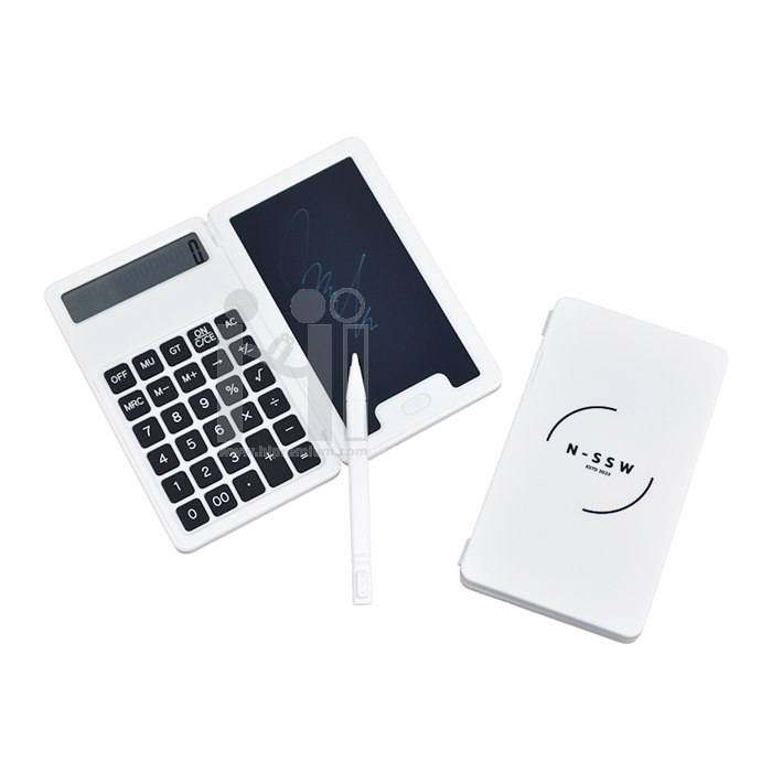 2in1 เครื่องคิดเลขจดโน้ตลบได้ 