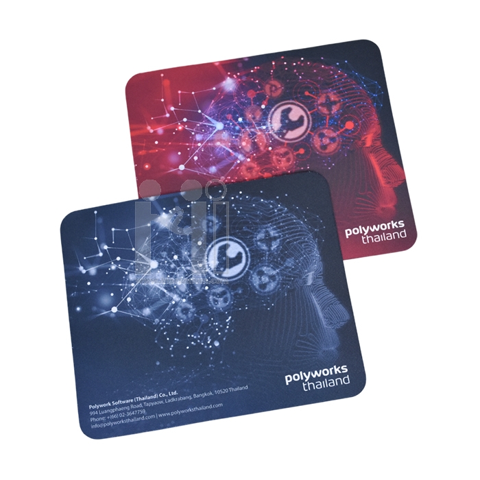 แผ่นรองเม้าส์ยางซิลิโคนประกบผ้า 