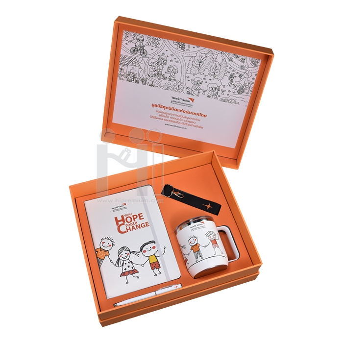 Gift set สมุด ปากกา พวงกุญแจ แก้ว 