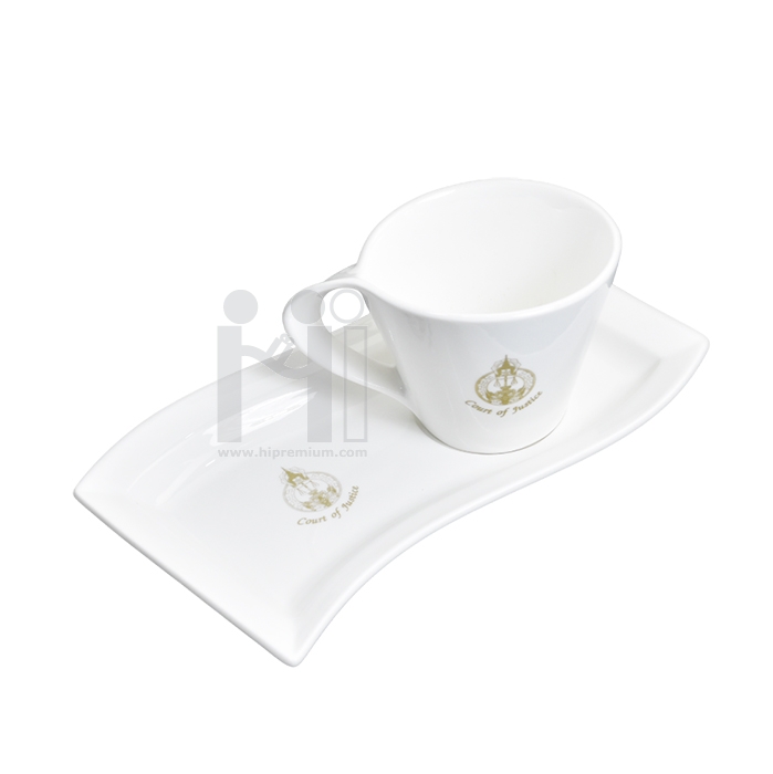 ชุดแก้วกาแฟ พร้อมจานรอง 