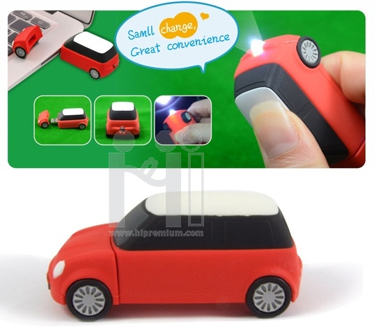 Mini Cooper USB Flash Drive With LED light<br>แฟลชไดร์ฟไฟฉาย รูปรถมินิคูเปอร์