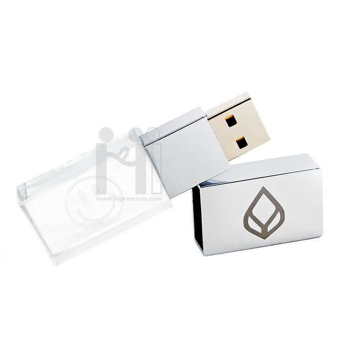 3D crystal USB flash drive <br> แฟลชไดร์ฟแก้วคริสตัลใส3มิติ แฟลชไดร์ฟเรืองแสง 