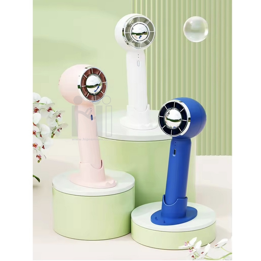 พัดลมพกพา พร้อมที่วางมือถือ 