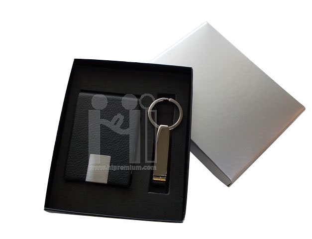 ชุดกล่องของขวัญกิ๊ฟเซ็ท Gift Set<br>กล่องใส่นามบัตรและพวงกุญแจที่เปิดขวด 