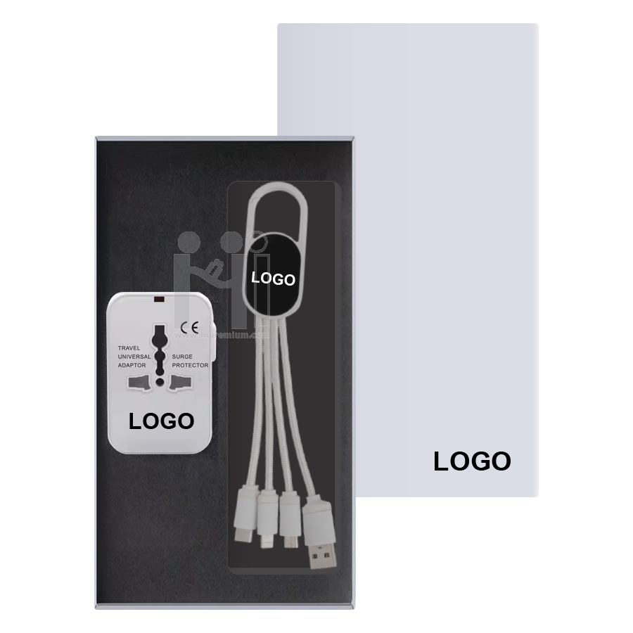 ชุดกล่องของขวัญกิ๊ฟเซ็ท Gift Set<br>ปลั๊กไฟทั่วโลกและสายชาร์จ