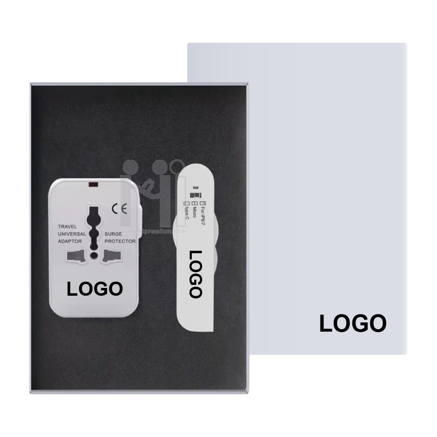 ชุดกล่องของขวัญกิ๊ฟเซ็ท Gift Set<br>ปลั๊กไฟทั่วโลกและสายชาร์จ