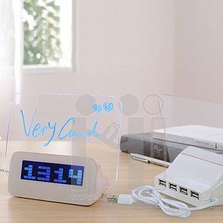 HUB นาฬิกาจดโน้ตลบได้ เรืองแสง , พอร์ต usb,hub usb,usb hub,ที่เสียบ แฟลชไดร์ฟ หลายรู,ช่องเสียบ usb เพิ่ม,สายพ่วง usb,หัวต่อ usb,นาฬิกาเขียนโน้ต,นาฬิกาเขียนได้ลบได้,นาฬิกาเรืองแสง