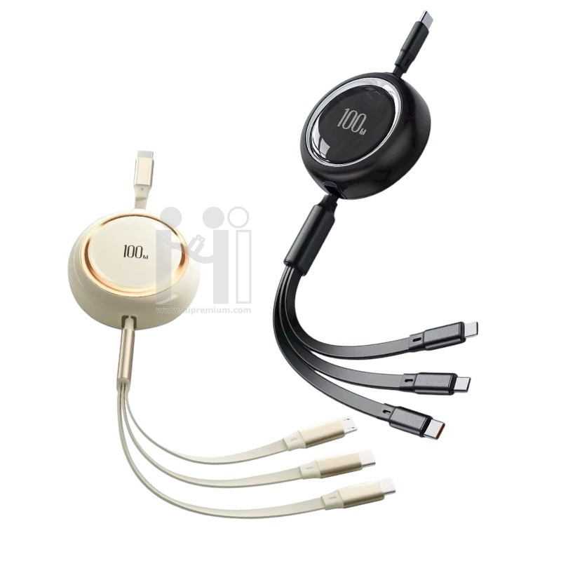 Fast charge สายชาร์จ3หัวยืดหดได้<br>สายชาร์จ 3 in 1 ชาร์จไว