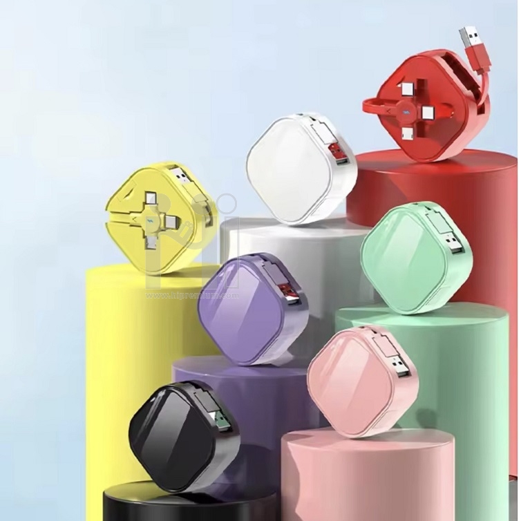 สายชาร์จยืดหดได้ สายชาร์จ3หัว<br>สายชาร์จ 3 in 1