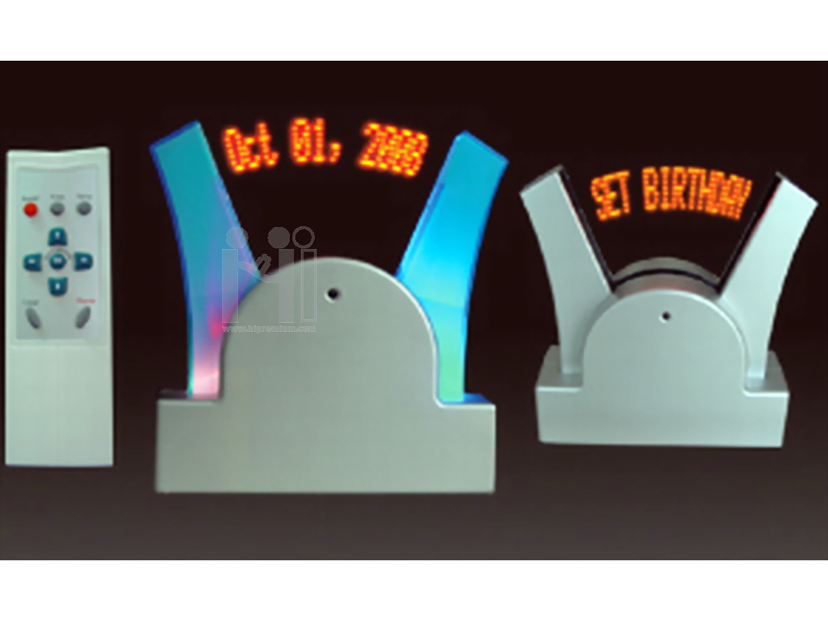 ***นาฬิกาตั้งโต๊ะพรีเมี่ยม กำหนดข้อความได้LED Message Clock