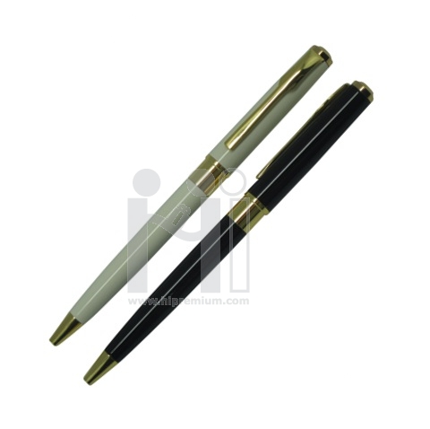 ปากกาโลหะสีขาวมุก,สีดำ
