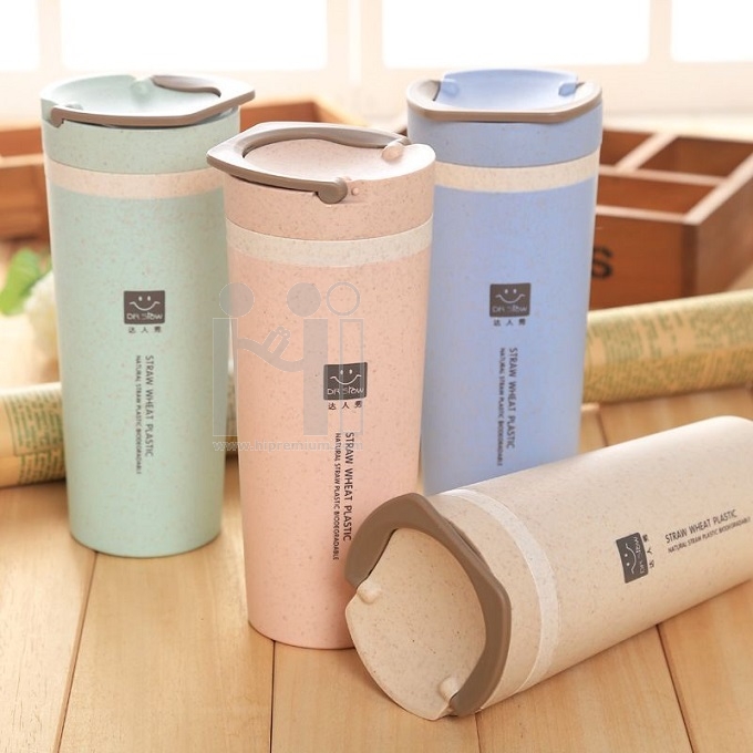 Eco Cup กระบอกน้ำฟางข้าวสาลี<br>Straw Wheat Plastic Cup