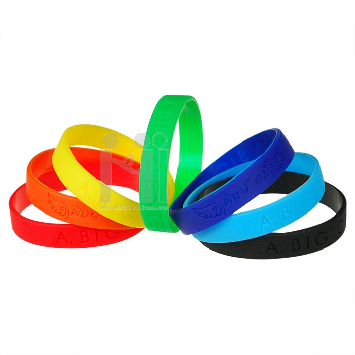 Wristband ริสแบนด์สีเดียว <br>สายรัดข้อมือซิลิโคนริสแบนกว้าง1ซม , 